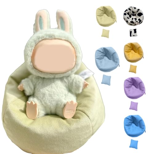 Mini-Sofa mit Kissen für 15–17 cm Puppen, Handgefertigter Sitzsackstuhl für Puppensitz, Keine Puppe enthalten, für Plüschtiere, Geschenke für Teenager Mini-Sofa mit Kissen für 15–17 cm Puppen, Handgefertigter Sitzsackstuhl für Puppensitz, Keine Puppe enthalten, für Plüschtiere, Geschenke für Teenager von RynoPulse