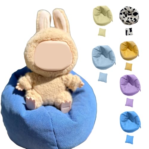 Mini-Sofa mit Kissen für15–17 cm Puppen, Handgefertigter Sitzsackstuhl für Puppensitz, Keine Puppe enthalten, für Plüschtiere, Geschenke für Teenager-Calm Dark Blue Mini-Sofa mit Kissen für15–17 cm Puppen, Handgefertigter Sitzsackstuhl für Puppensitz, Keine Puppe enthalten, für Plüschtiere, Geschenke für Teenager-Calm Dark Blue von RynoPulse