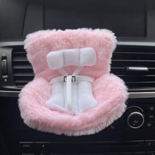 Puppenautositz für 10–17 cm große Puppen, mit Luftauslass-Clip, Zubehör für Labubu-Puppen, niedliche funktionale Autodekoration, weiches, pelziges Kissen für Blindbox-Puppenfans und Sammler (Rosa) Puppenautositz für 10–17 cm große Puppen, mit Luftauslass-Clip, Zubehör für Labubu-Puppen, niedliche funktionale Autodekoration, weiches, pelziges Kissen für Blindbox-Puppenfans und Sammler (Rosa) von RynoPulse