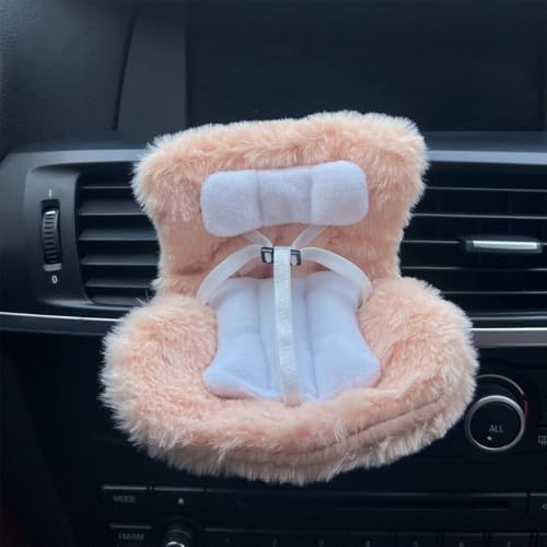 Puppenautositz für 10–17 cm große Puppen, mit Luftauslass-Clip, Zubehör für Labubu-Puppen, niedliche funktionale Autodekoration, weiches, pelziges Kissen für Blindbox-Puppenfans und Sammler (Hellrosa) Puppenautositz für 10–17 cm große Puppen, mit Luftauslass-Clip, Zubehör für Labubu-Puppen, niedliche funktionale Autodekoration, weiches, pelziges Kissen für Blindbox-Puppenfans und Sammler (Hellrosa) von RynoPulse