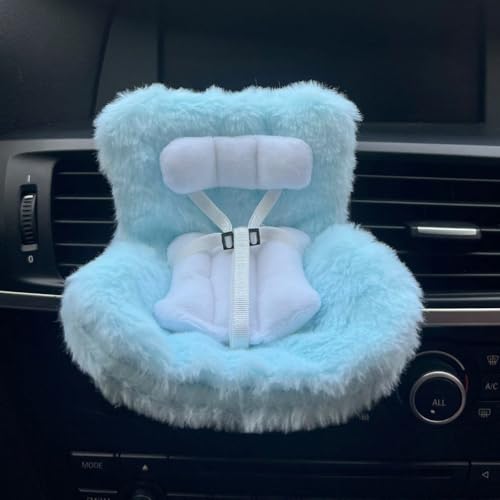 Puppenautositz für 10–17 cm große Puppen, mit Luftauslass-Clip, Zubehör für Labubu-Puppen, niedliche funktionale Autodekoration, weiches, pelziges Kissen für Blindbox-Puppenfans und Sammler (Blau) Puppenautositz für 10–17 cm große Puppen, mit Luftauslass-Clip, Zubehör für Labubu-Puppen, niedliche funktionale Autodekoration, weiches, pelziges Kissen für Blindbox-Puppenfans und Sammler (Blau) von RynoPulse