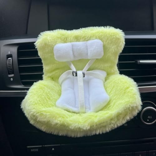 Puppenautositz für 10–17 cm große Puppen, mit Luftauslass-Clip, Zubehör für Labubu-Puppen, niedliche funktionale Autodekoration, weiches, pelziges Kissen für Blindbox-Puppenfans und Sammler (Neongrün) Puppenautositz für 10–17 cm große Puppen, mit Luftauslass-Clip, Zubehör für Labubu-Puppen, niedliche funktionale Autodekoration, weiches, pelziges Kissen für Blindbox-Puppenfans und Sammler (Neongrün) von RynoPulse