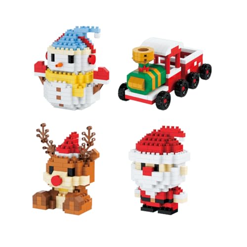 RynoPulse Bausteine mit Weihnachtsmann-Design, Bausteine für kreative Desktop-Dekoration, DIY-Dekoration für fantasievolle Kinder, lustige Partygeschenke (Type A) von RynoPulse