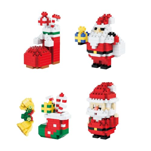RynoPulse Bausteine mit Weihnachtsmann-Design, Bausteine für kreative Desktop-Dekoration, DIY-Dekoration für fantasievolle Kinder, lustige Partygeschenke (Type C) von RynoPulse