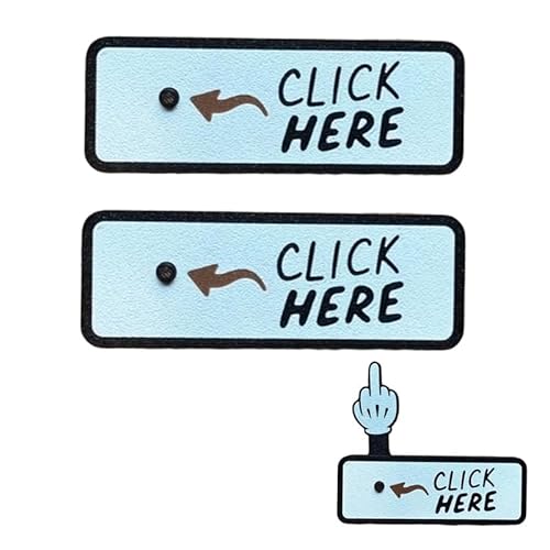 The Click Here Surprise Button, Funny Pop-Up Finger Button, Prank Gifts, Office Joke Gifts for Coworkers, Friends, and Parties (2PCS) von RynoPulse