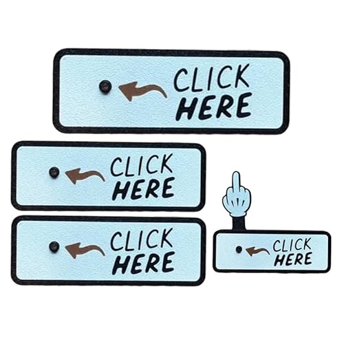 The Click Here Surprise Button, Funny Pop-Up Finger Button, Prank Gifts, Office Joke Gifts for Coworkers, Friends, and Parties (3PCS) von RynoPulse