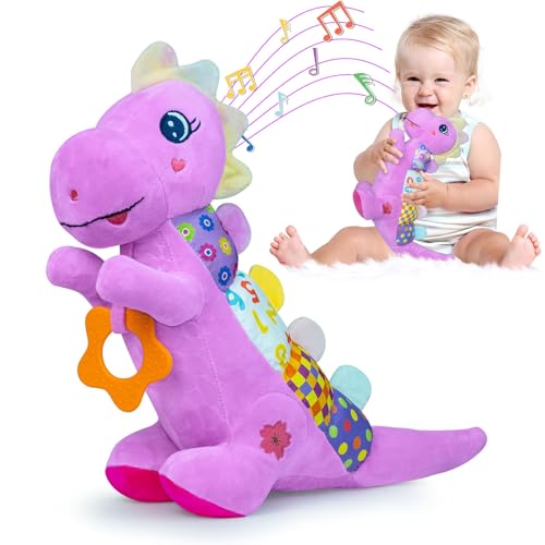 Baby-Dino-Spielzeug für 0–3–6–9–12 Monate, Dinosaurier-Spielzeug mit Knistergeräuschpapier, Beißring, Texturen und Rasseln für Neugeborene, Jungen, Mädchen, Geburtstagsgeschenke, Rosa Baby-Dino-Spielzeug für 0–3–6–9–12 Monate, Dinosaurier-Spielzeug mit Knistergeräuschpapier, Beißring, Texturen und Rasseln für Neugeborene, Jungen, Mädchen, Geburtstagsgeschenke, Rosa von Ryotagift