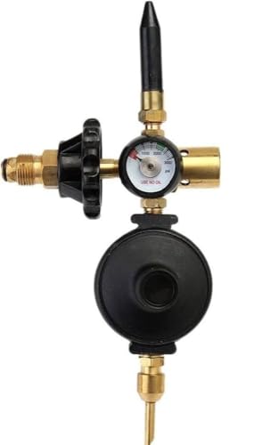 Druckminderer Messing, Luft Inflator Regler,G5/8 Setzen Gasflasche Minderer, mit CGA580-Anschluss, Für Tank Ventil, Schutzgas Argon-/CO2-Mehrwegflaschen von Rysydant