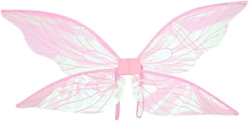 Feenflügel-Schal, Schmetterlings-Kostüm, Schmetterlingsflügel, Kostümumhang, für Tanzpartys, Kostüm, Engelsflügel, Verkleidungskostüm (Rosa) von Rysydant