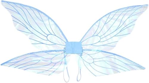 Feenflügel-Schal, Schmetterlings-Kostüm, Schmetterlingsflügel, Kostümumhang, für Tanzpartys, Kostüm, Engelsflügel, Verkleidungskostüm (blau) von Rysydant