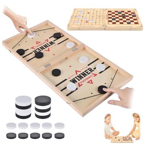 Ryvera Hockey Brettspiel, Sling Puck Spiel, Super Winner Spielzeug, Tischhockey, Doppelkampf Schnell Bouncing Brettspiel, Schachbrettset Tisch-Desktop-Spiel, Weihnachten Geschenk für Kinder Erwachsene Ryvera Hockey Brettspiel, Sling Puck Spiel, Super Winner Spielzeug, Tischhockey, Doppelkampf Schnell Bouncing Brettspiel, Schachbrettset Tisch-Desktop-Spiel, Weihnachten Geschenk für Kinder Erwachsene von Ryvera