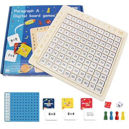 Ryvera Hölzernes Montessori Multiplikationsbrett, Multiplikationstabelle Kinder Lernen 1x1 Lernen Spiel Einmaleins Zahlenlernspiel Aufgaben Rechnen Spiel Spaß für Kinder Schüler Spielen Ryvera Hölzernes Montessori Multiplikationsbrett, Multiplikationstabelle Kinder Lernen 1x1 Lernen Spiel Einmaleins Zahlenlernspiel Aufgaben Rechnen Spiel Spaß für Kinder Schüler Spielen von Ryvera