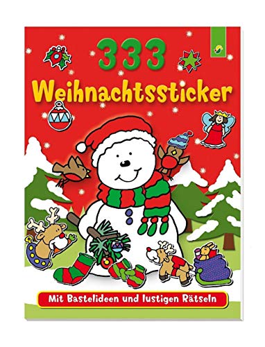 S+S 333 Weihnachtssticker Heft - rot - Titelbild Schneemann von S+S
