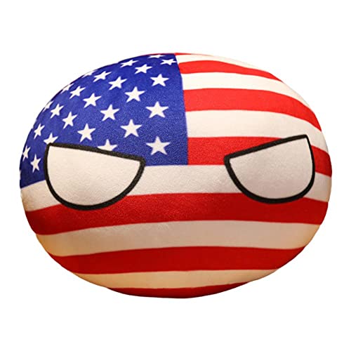 S-JIANG Country Ball Plüschtier Polandball Plüschpuppe Landhaus Überwurf Kissen Flagge Plüschtiere Länder Anime Plüschtiere Geschenke von S-JIANG