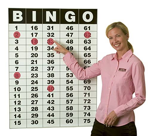 S&S Worldwide Riesiges Bingo-Masterboard-Poster (104,1 cm H x 77,5 cm B) und statische Haftchips-Set von S&S Worldwide