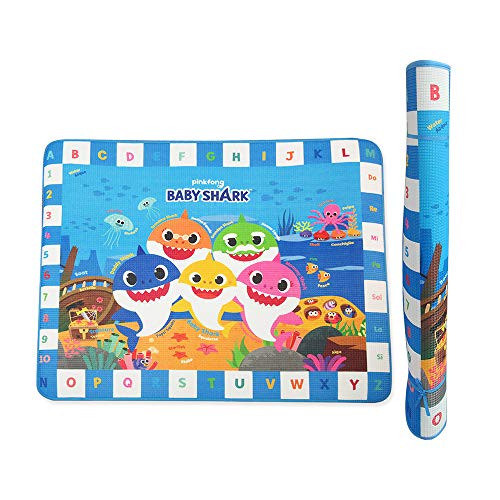 ODS 48801 Baby Shark Spiel- und Möbelteppich, offene Größe 150 x 120 cm von ODS