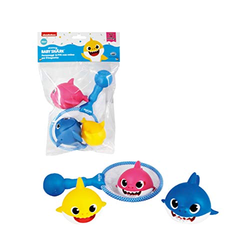 ODS 48822 Baby Shark 3er Set Haie mit Badekescher, blau; rosa; gelb; weiß von ODS