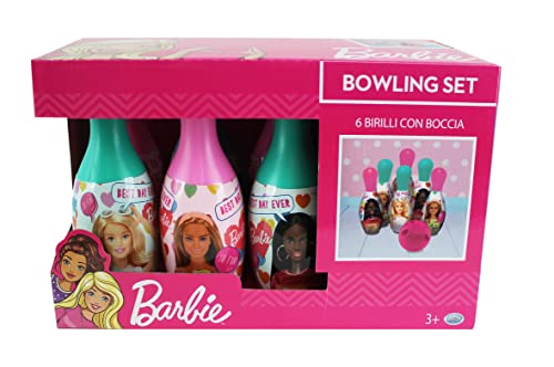 ODS 44891 Barbie Bowling-Set mit 6 Kugeln, Rosa, M von ODS