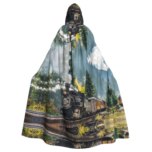 Kapuzenumhang mit Dampfzug-Druck, für Halloween, Karneval, Cosplay, Maskerade, Partys Kapuzenumhang mit Dampfzug-Druck, für Halloween, Karneval, Cosplay, Maskerade, Partys von SAAKE