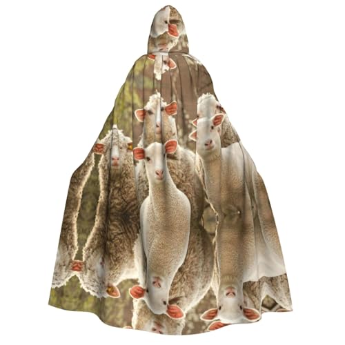 Kapuzenumhang mit Schaf- und Lämmermotiv, Erwachsenenkostüm, Halloween, Cosplay, Karneval, Maskerade, Partys Kapuzenumhang mit Schaf- und Lämmermotiv, Erwachsenenkostüm, Halloween, Cosplay, Karneval, Maskerade, Partys von SAAKE