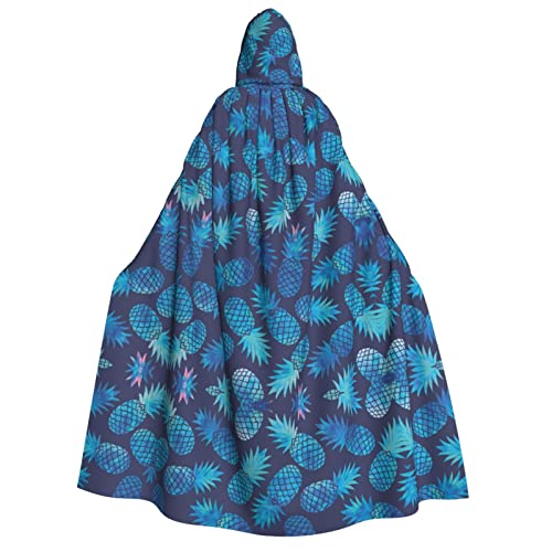 SAAKE Blauer Ananas-Druck, Kapuzenumhang für Erwachsene, Zauberer-Kostüm, Halloween, Cosplay, Karneval, Maskerade, Partys SAAKE Blauer Ananas-Druck, Kapuzenumhang für Erwachsene, Zauberer-Kostüm, Halloween, Cosplay, Karneval, Maskerade, Partys von SAAKE