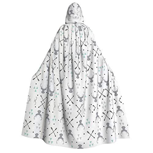 SAAKE Jagdpfeile Dreiecke Hirsch Druck Kapuzenumhang Erwachsene Zauberer Kostüm Halloween Cosplay Karneval Maskerade Partys SAAKE Jagdpfeile Dreiecke Hirsch Druck Kapuzenumhang Erwachsene Zauberer Kostüm Halloween Cosplay Karneval Maskerade Partys von SAAKE