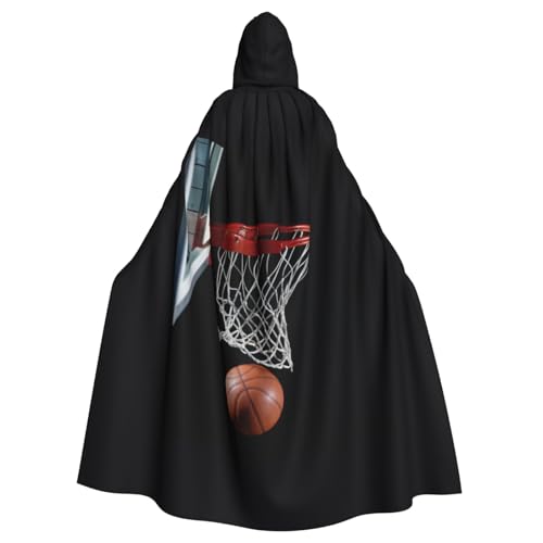 SAAKE Kapuzenumhang mit Basketball-Druck, für Halloween, Karneval, Cosplay, Maskerade, Partys SAAKE Kapuzenumhang mit Basketball-Druck, für Halloween, Karneval, Cosplay, Maskerade, Partys von SAAKE