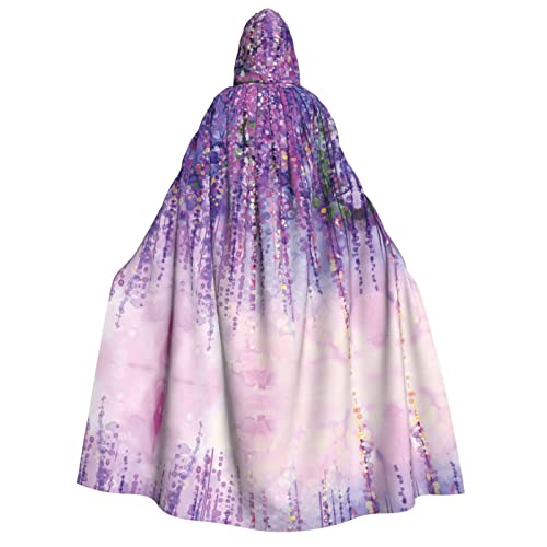 SAAKE Kapuzenumhang mit Blumenmuster, für Erwachsene, Zauberer-Kostüm, Halloween, Cosplay, Karneval, Maskerade, Partys von SAAKE