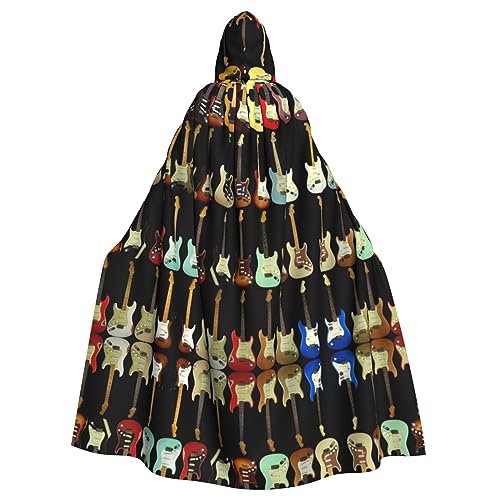 SAAKE Kapuzenumhang mit Gitarren-Motiv, für Halloween, Karneval, Cosplay, Maskerade, Partys SAAKE Kapuzenumhang mit Gitarren-Motiv, für Halloween, Karneval, Cosplay, Maskerade, Partys von SAAKE