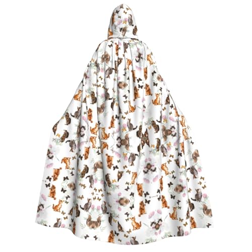 SAAKE Kapuzenumhang mit Katze, Schmetterling, für Erwachsene, Zauberer-Kostüm, Halloween, Cosplay, Karneval, Maskerade, Partys SAAKE Kapuzenumhang mit Katze, Schmetterling, für Erwachsene, Zauberer-Kostüm, Halloween, Cosplay, Karneval, Maskerade, Partys von SAAKE