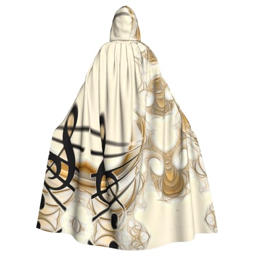 SAAKE Kapuzenumhang mit Musiknoten-Druck, für Halloween, Karneval, Cosplay, Maskerade, Partys SAAKE Kapuzenumhang mit Musiknoten-Druck, für Halloween, Karneval, Cosplay, Maskerade, Partys von SAAKE
