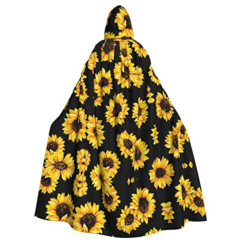 SAAKE Kapuzenumhang mit Sonnenblumen-Druck, für Halloween, Karneval, Cosplay, Maskerade, Partys SAAKE Kapuzenumhang mit Sonnenblumen-Druck, für Halloween, Karneval, Cosplay, Maskerade, Partys von SAAKE