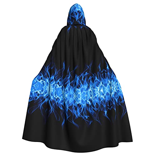 SAAKE Kapuzenumhang mit blauem Flammenmuster, für Halloween, Karneval, Cosplay, Maskerade, Partys SAAKE Kapuzenumhang mit blauem Flammenmuster, für Halloween, Karneval, Cosplay, Maskerade, Partys von SAAKE