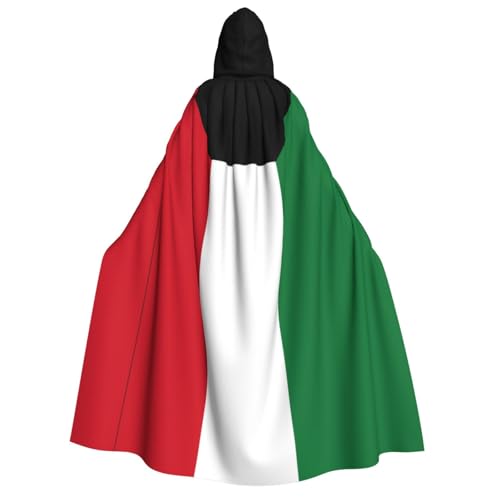 SAAKE Kapuzenumhang mit kuwaitischer Flagge, Erwachsenenkostüm, Zauberer-Kostüm, Halloween, Cosplay, Karneval, Maskerade, Partys von SAAKE