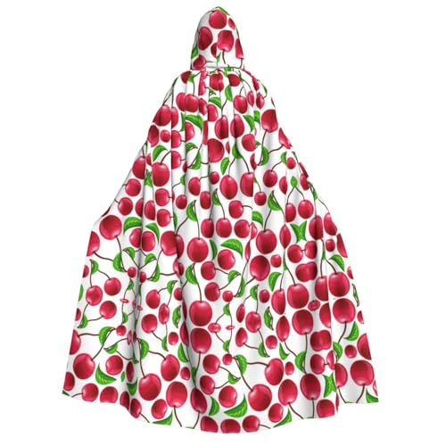 SAAKE Kapuzenumhang mit rotem Kirschenaufdruck, für Erwachsene, Zauberer-Kostüm, Halloween, Cosplay, Karneval, Maskerade, Partys SAAKE Kapuzenumhang mit rotem Kirschenaufdruck, für Erwachsene, Zauberer-Kostüm, Halloween, Cosplay, Karneval, Maskerade, Partys von SAAKE