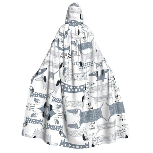 SAAKE Kapuzenumhang mit süßem Dackel-Motiv, für Erwachsene, Zauberer-Kostüm, Halloween, Cosplay, Karneval, Maskerade, Partys SAAKE Kapuzenumhang mit süßem Dackel-Motiv, für Erwachsene, Zauberer-Kostüm, Halloween, Cosplay, Karneval, Maskerade, Partys von SAAKE