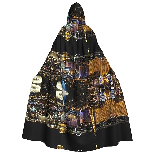 SAAKE Las Vegas Nachtansicht Druck Kapuzenumhang Erwachsene Zauberer Kostüm Halloween Cosplay Karneval Maskerade Partys SAAKE Las Vegas Nachtansicht Druck Kapuzenumhang Erwachsene Zauberer Kostüm Halloween Cosplay Karneval Maskerade Partys von SAAKE