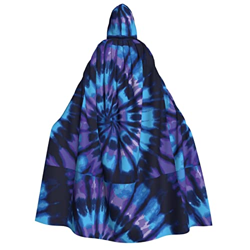 SAAKE Lila Batikdruck Kapuzenumhang Erwachsene Zauberer Kostüm Halloween Cosplay Karneval Maskerade Partys von SAAKE
