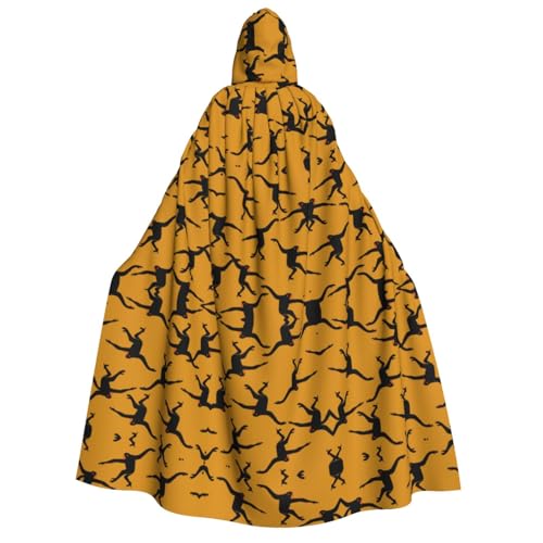 SAAKE Schwarzer Gibbon-Affen-Druck, Kapuzenumhang für Erwachsene, Zauberer-Kostüm, Halloween, Cosplay, Karneval, Maskerade, Partys SAAKE Schwarzer Gibbon-Affen-Druck, Kapuzenumhang für Erwachsene, Zauberer-Kostüm, Halloween, Cosplay, Karneval, Maskerade, Partys von SAAKE