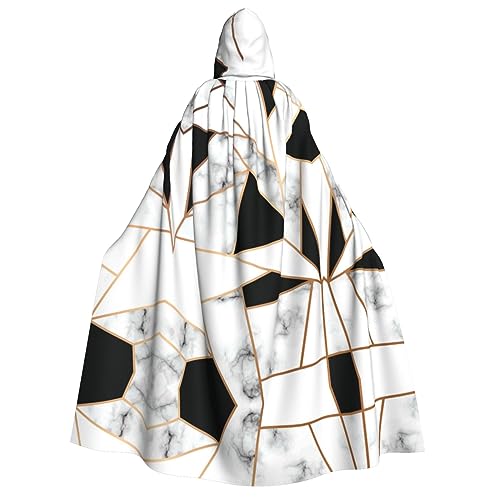 SAAKE Schwarzer und weißer Marmor-Textur-Druck, Kapuzenumhang für Erwachsene, Zauberer-Kostüm, Halloween, Cosplay, Karneval, Maskerade, Partys SAAKE Schwarzer und weißer Marmor-Textur-Druck, Kapuzenumhang für Erwachsene, Zauberer-Kostüm, Halloween, Cosplay, Karneval, Maskerade, Partys von SAAKE