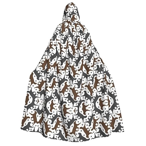 SAAKE Trotting Flat Coated Retrievers Pfotenabdruck Kapuzenumhang Erwachsene Zauberer Kostüm Halloween Cosplay Karneval Maskerade Partys SAAKE Trotting Flat Coated Retrievers Pfotenabdruck Kapuzenumhang Erwachsene Zauberer Kostüm Halloween Cosplay Karneval Maskerade Partys von SAAKE
