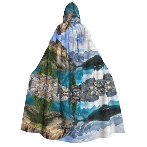 SAAKE Wunderschöner Berg-Aufdruck, Kapuzenumhang für Erwachsene, Zauberer-Kostüm, Halloween, Cosplay, Karneval, Maskerade, Partys SAAKE Wunderschöner Berg-Aufdruck, Kapuzenumhang für Erwachsene, Zauberer-Kostüm, Halloween, Cosplay, Karneval, Maskerade, Partys von SAAKE