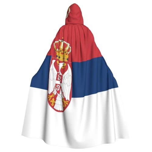 Umhang mit Kapuze und Flagge von Serbien, für Halloween, Karneval, Cosplay, Maskerade, Partys Umhang mit Kapuze und Flagge von Serbien, für Halloween, Karneval, Cosplay, Maskerade, Partys von SAAKE
