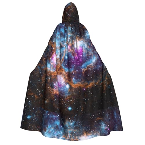 Universum Galaxie Weltraumdruck Kapuzenumhang Erwachsene Zauberer Kostüm Halloween Cosplay Karneval Maskerade Partys von SAAKE