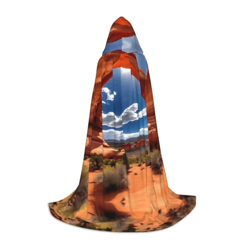 SABFWF Arches Nationalpark-Standard-Druck, Kapuzenumhang für Herren, Zauberer-Umhang mit Kapuze, perfekt für Halloween und Cosplay von SABFWF