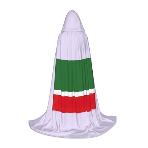 SABFWF Kapuzenumhang mit Flagge der Tschetschenischen Republik, für Herren, Zauberer-Umhang mit Kapuze, perfekt für Halloween und Cosplay SABFWF Kapuzenumhang mit Flagge der Tschetschenischen Republik, für Herren, Zauberer-Umhang mit Kapuze, perfekt für Halloween und Cosplay von SABFWF