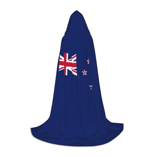 SABFWF Kapuzenumhang mit Neuseeland-Flagge, für Herren, Zauberer-Umhang mit Kapuze, perfekt für Halloween und Cosplay SABFWF Kapuzenumhang mit Neuseeland-Flagge, für Herren, Zauberer-Umhang mit Kapuze, perfekt für Halloween und Cosplay von SABFWF