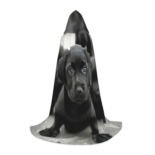 SABFWF Kapuzenumhang mit Welpen-Aufdruck für Herren, Zauberer-Umhang mit Kapuze, perfekt für Halloween und Cosplay von SABFWF