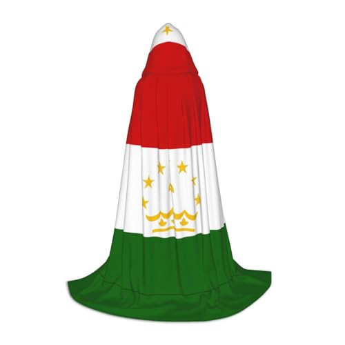 SABFWF Umhang mit Kapuze für Herren, Motiv: Flagge von Tadschikistan, Zauberer-Umhang mit Kapuze, perfekt für Halloween und Cosplay SABFWF Umhang mit Kapuze für Herren, Motiv: Flagge von Tadschikistan, Zauberer-Umhang mit Kapuze, perfekt für Halloween und Cosplay von SABFWF