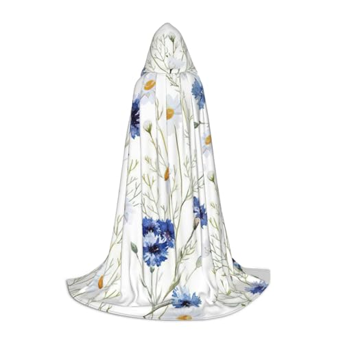 SABFWF Umhang mit Kapuze für Herren, wilde Blumen und Kornblumen, Gänseblümchen, Zauberer-Umhang mit Kapuze, perfekt für Halloween und Cosplay SABFWF Umhang mit Kapuze für Herren, wilde Blumen und Kornblumen, Gänseblümchen, Zauberer-Umhang mit Kapuze, perfekt für Halloween und Cosplay von SABFWF